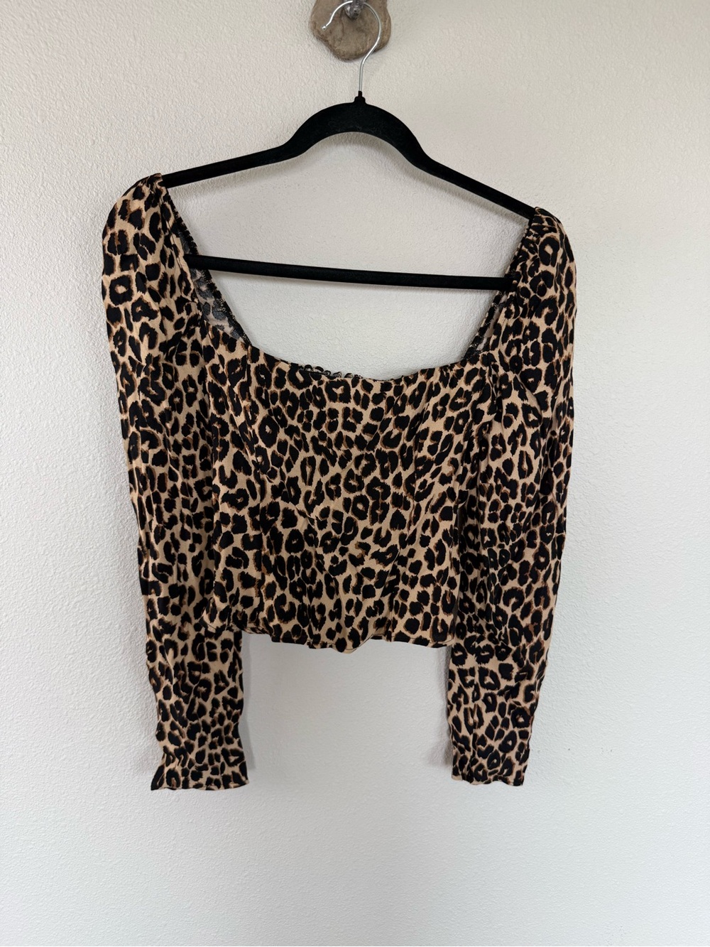 New Reformation Leo Demi Top Blouse Long Sleeve Smocked Women's Size 4 NWT - Picture 4 of 16